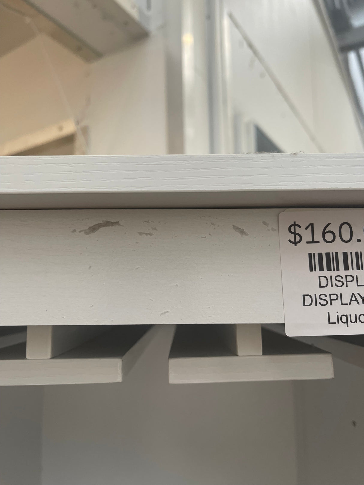 DISPLAY - Rustic Wine and Liquor Cabinet White
