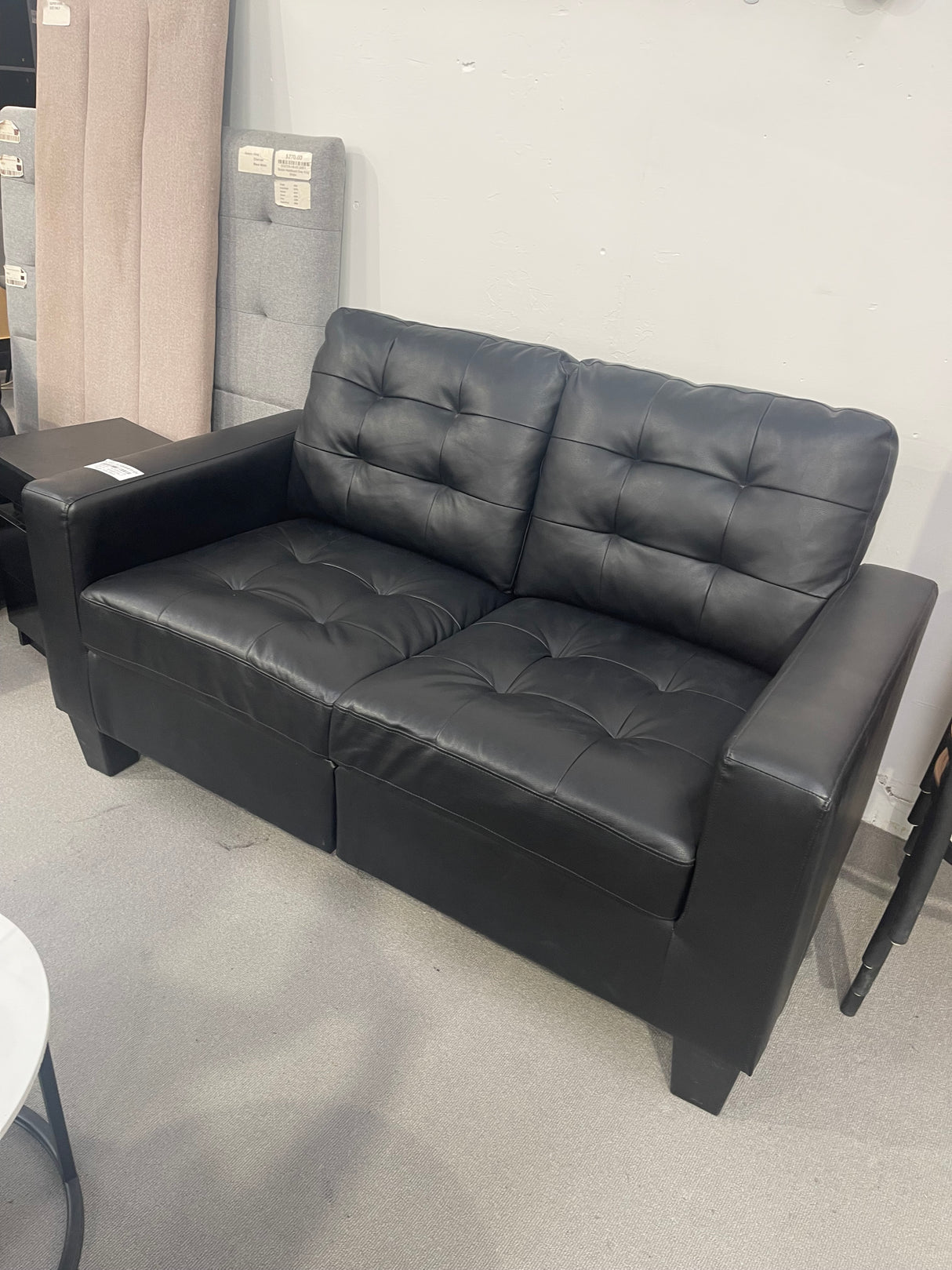 DISPLAY - Speight PU 2 Seater Sofa Black
