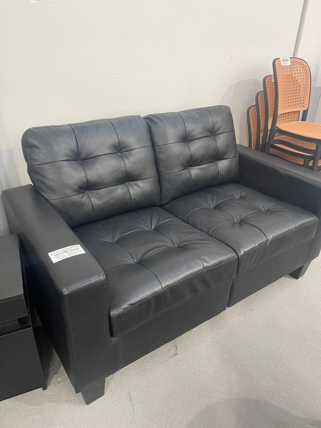 DISPLAY - Speight PU 2 Seater Sofa Black