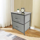 Vecelo Bedside Table with 2 Drawers