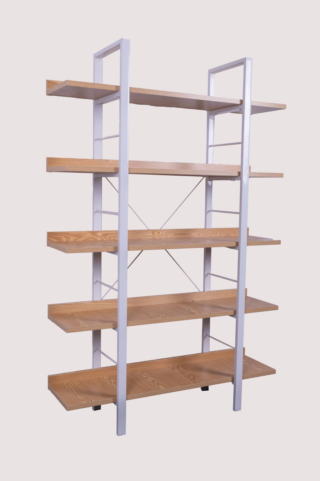 Urban Loft Bookshelf (Oak Shelfs with White legs)
