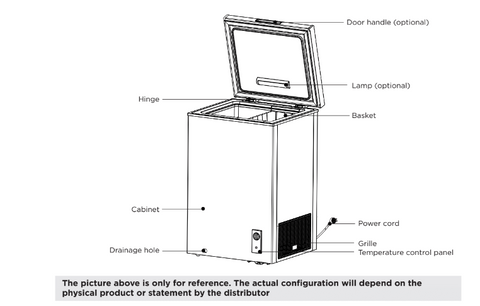 Midea MDRC207FZF01AP 146L Chest Freezer Mechanical Control