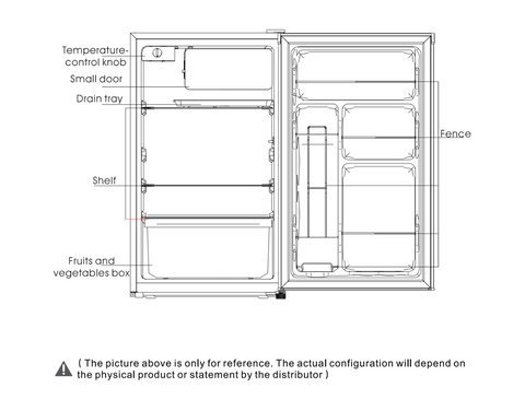 Midea 123L Bar Fridge White MDRD181FGF01AP