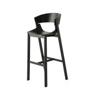 Tilted Black Bar Stool
