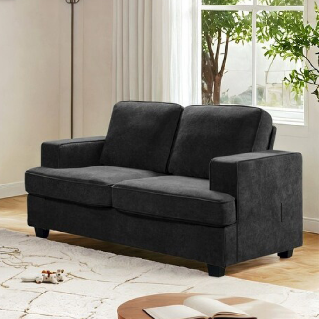 Pycroft 2 Seater Sofa Dark Grey