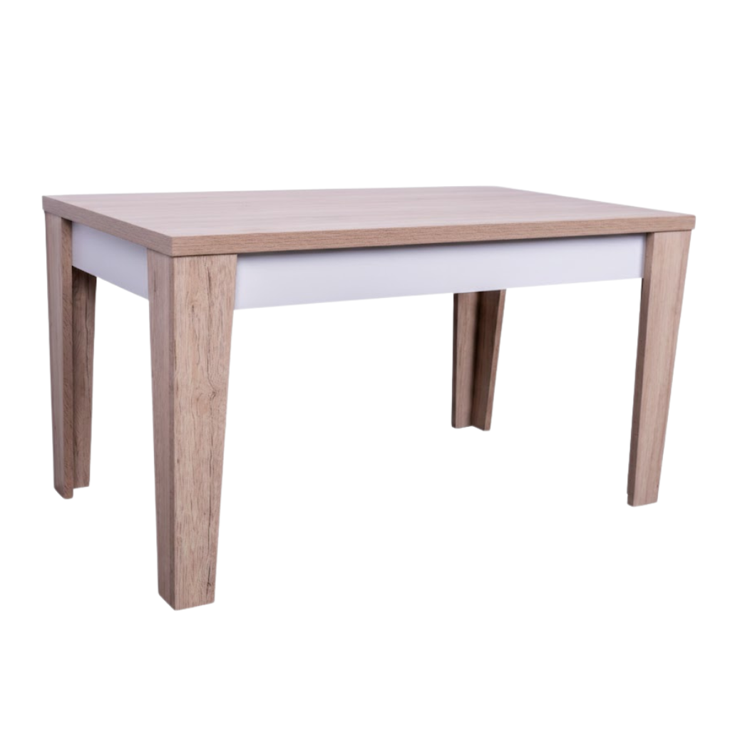 Angled Natural Oak Dining Table