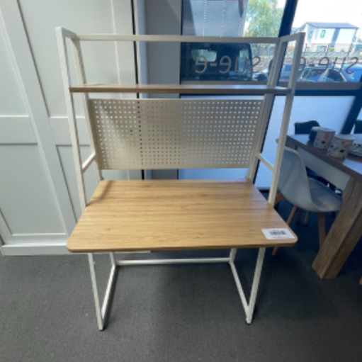 Garin desk with shelf White Frame