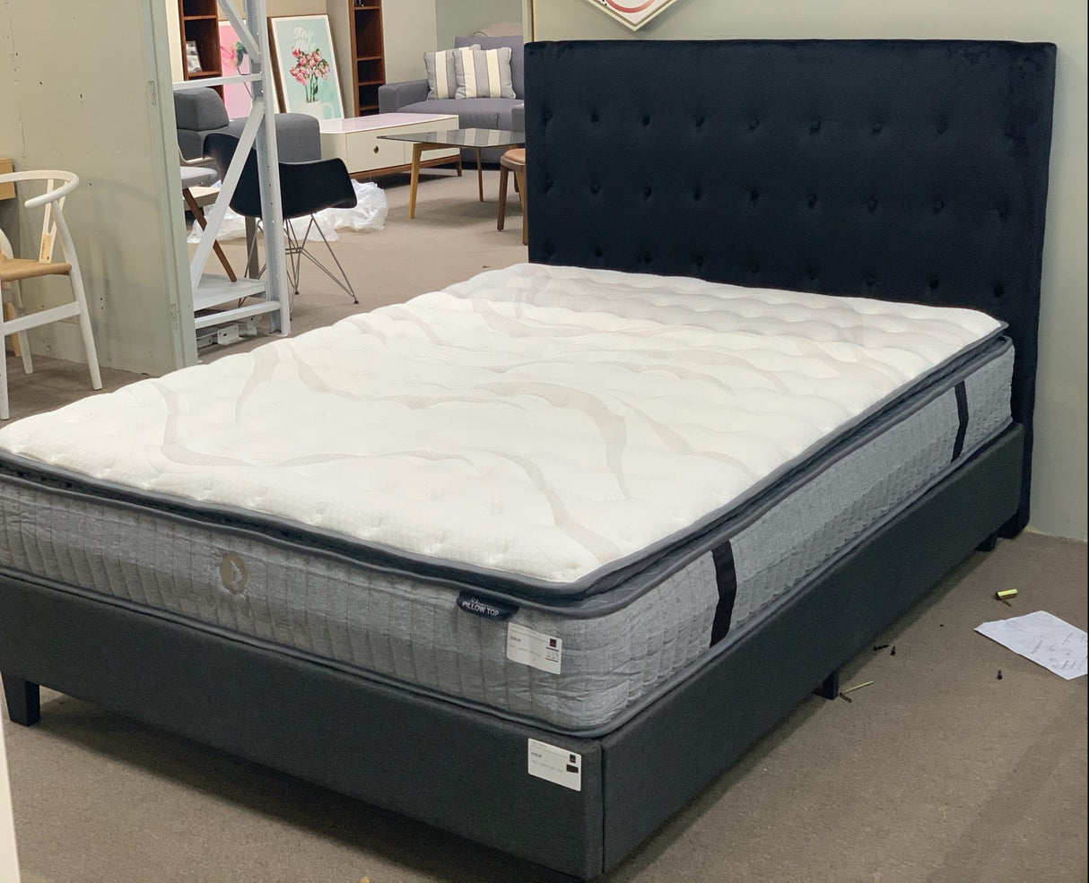 Sleepmax Pillowtop Mattress and Slat Base Queen Set