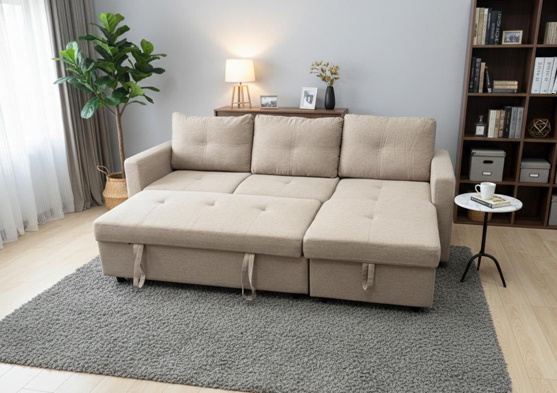 Snooze Sofa Bed Light Brown