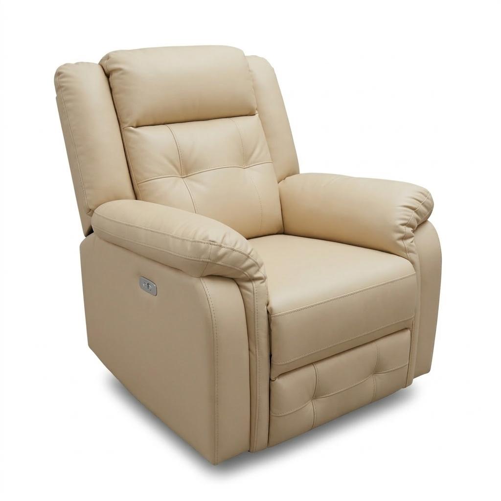 Volt Electric 1 Seater Recliner PVC Beige