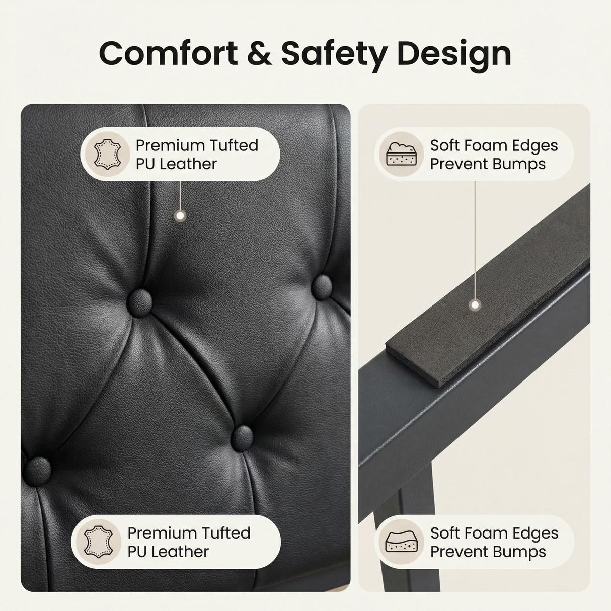 Upholstered Metal Platform Bed Queen