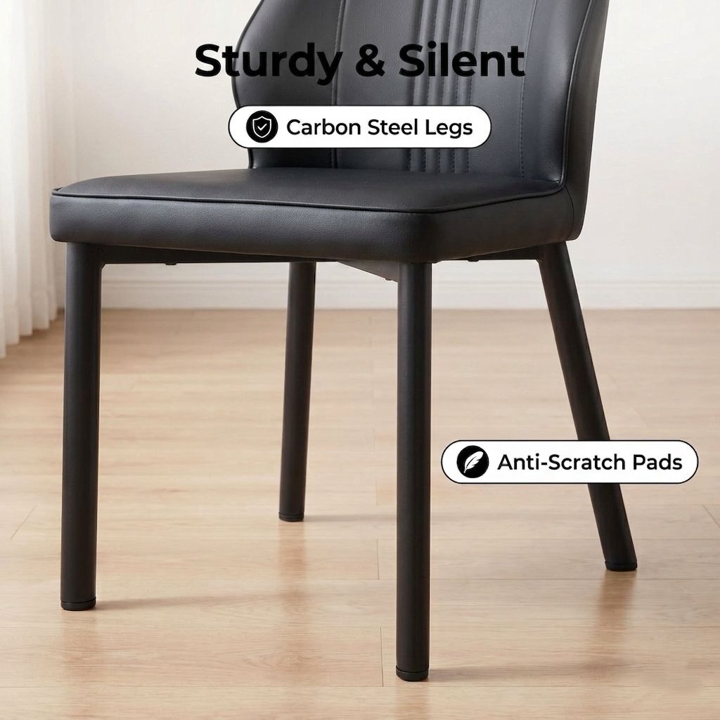 Swan PU Leather Chair Black