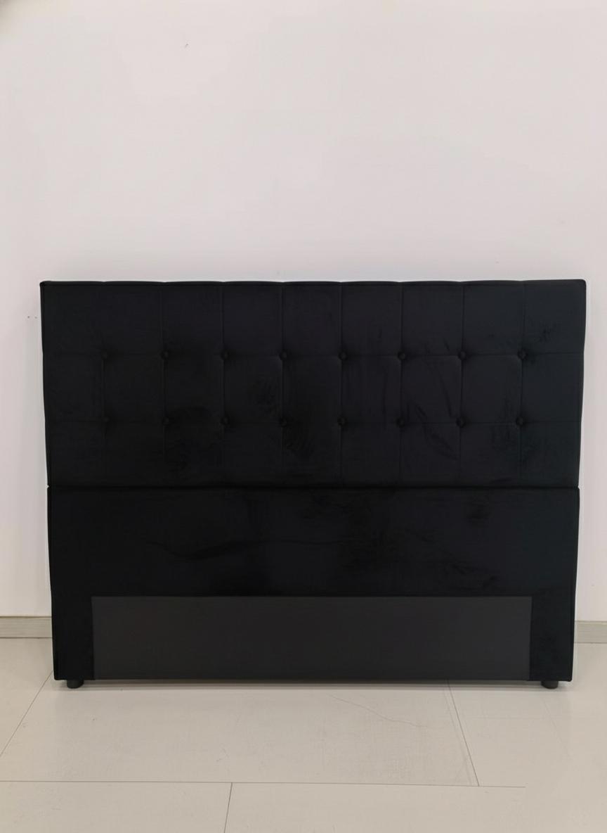 Nero Free Standing Headboard Black Velvet Queen