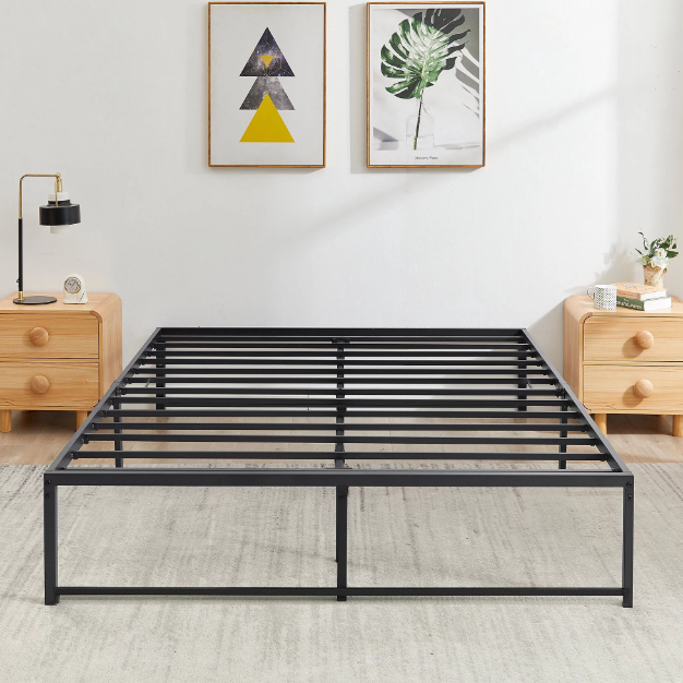 Amolife Heavy Duty Metal Platform Bed Base Queen