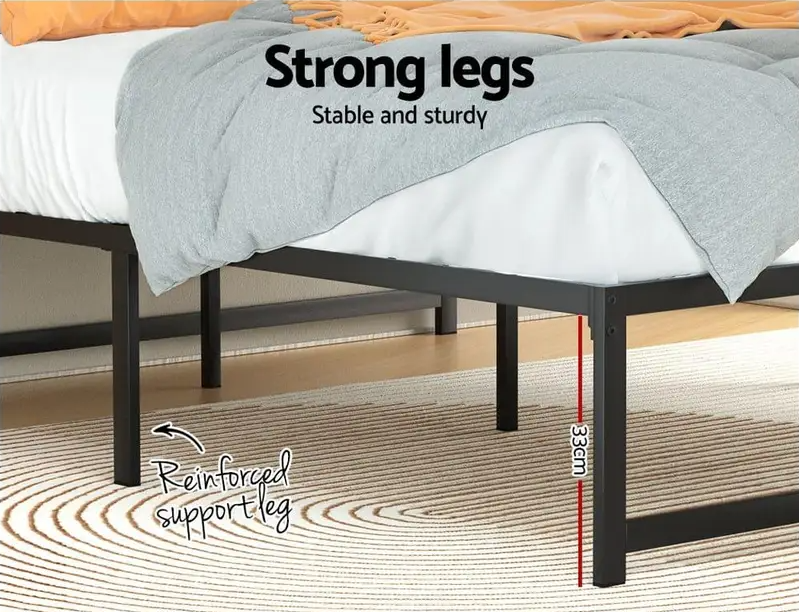 Amolife Heavy Duty Metal Platform Bed Base Queen