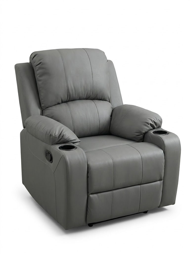 Cyril Recliner 1 seater PVC Light Grey