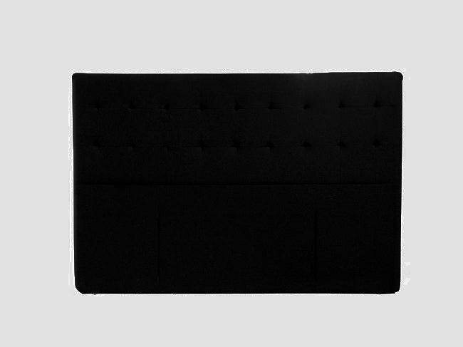 Boston Headboard Black Velvet Single