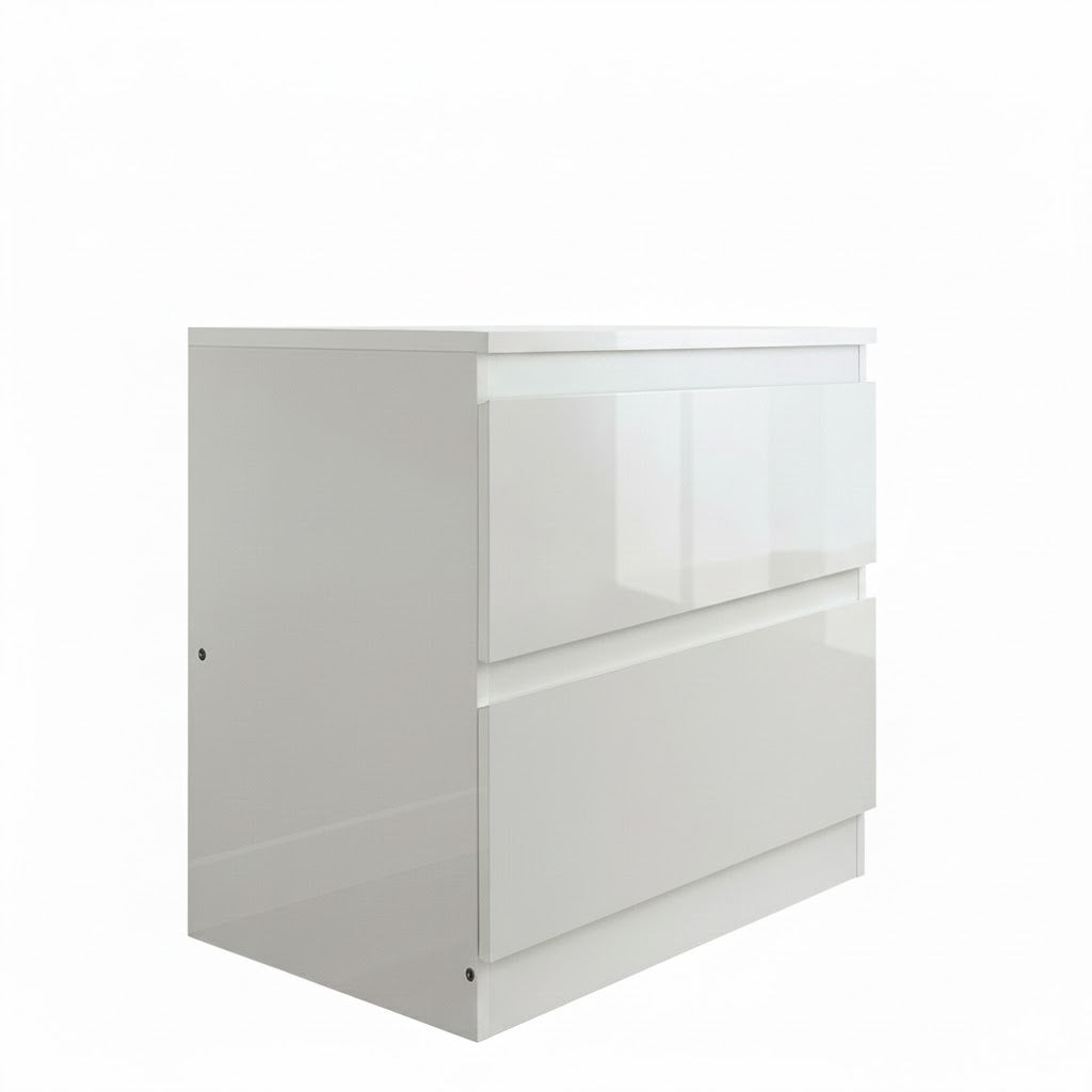 'Monaco' White Bedside Table