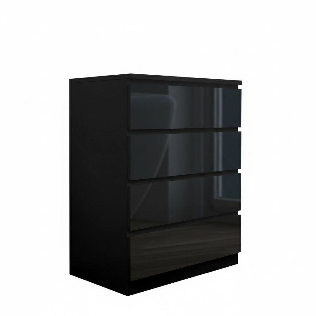 'Monaco' Black Chest of 4 drawers