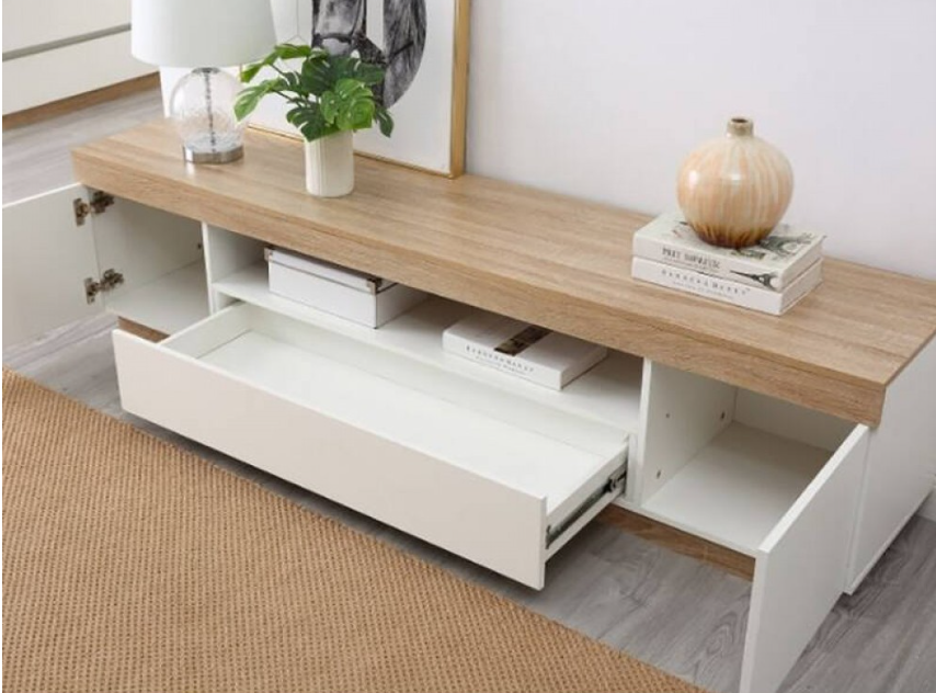 PERMAX ENTERTAINMENT UNIT 180CM WHITE IN SIDE