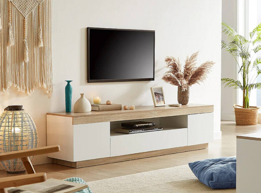 PERMAX ENTERTAINMENT UNIT 180CM WHITE IN SIDE