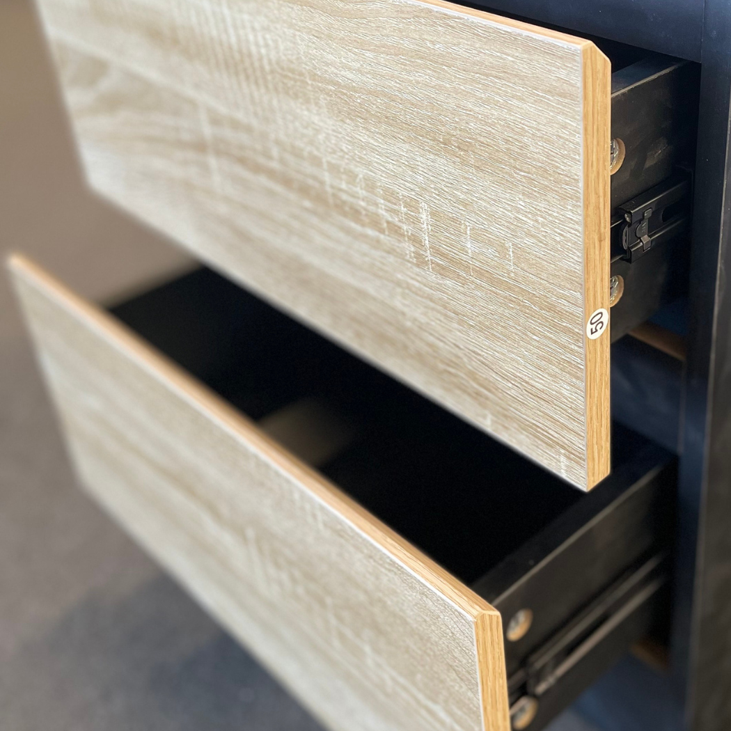 Camie Bedside Table Black