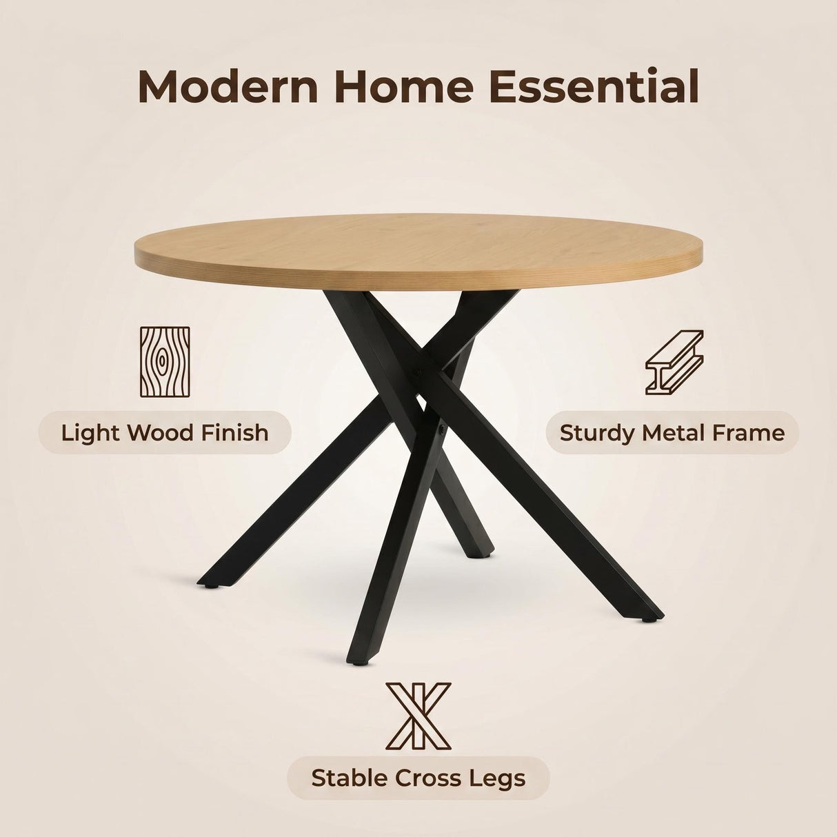 Fraser Round Dining Table Wood