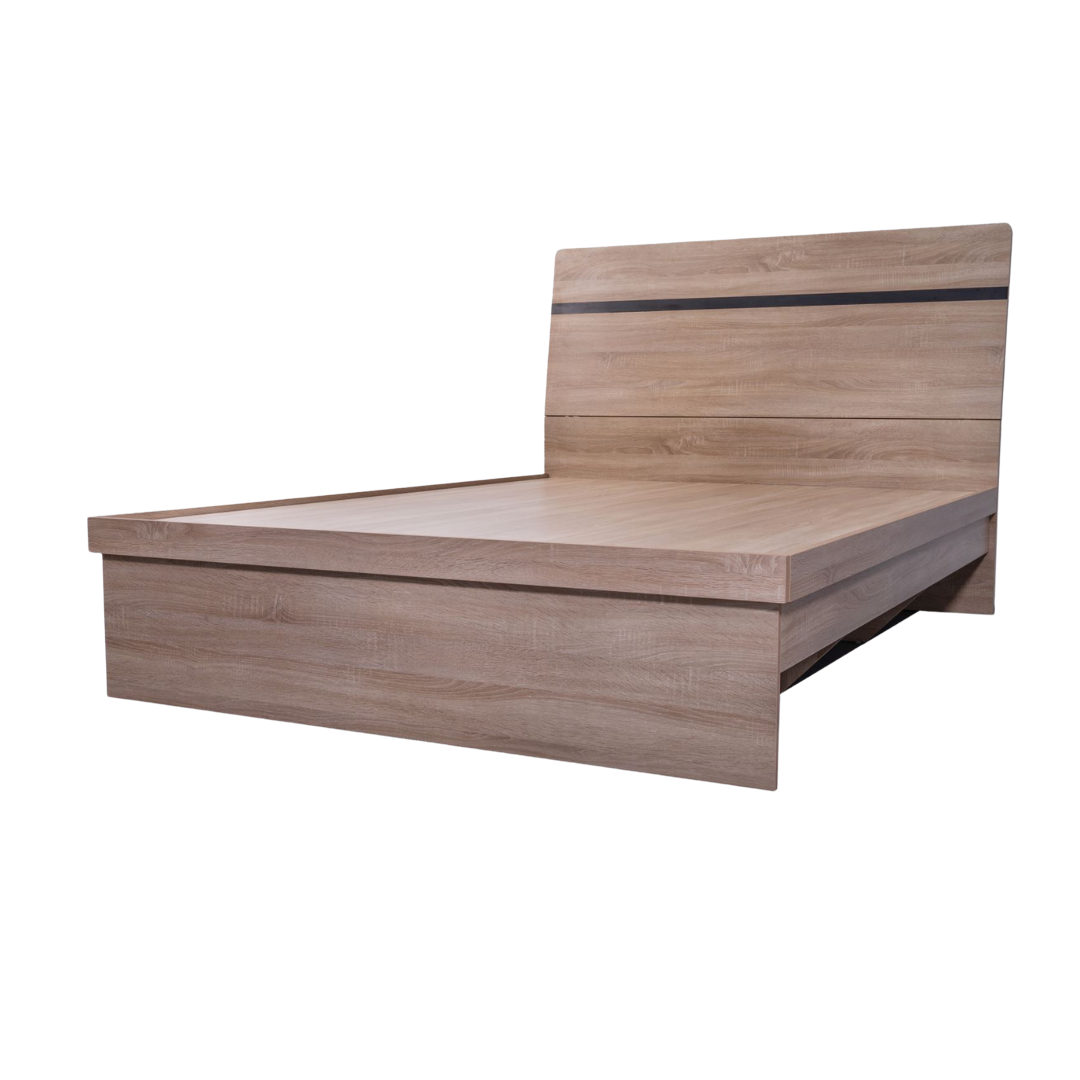 'Byron' Light Oak Bed frame with Storage King