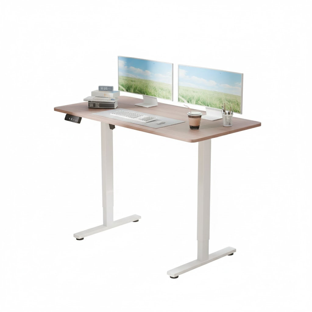 Electra Ergo Single Motor Sit Stand Desk Walnut 1.4m