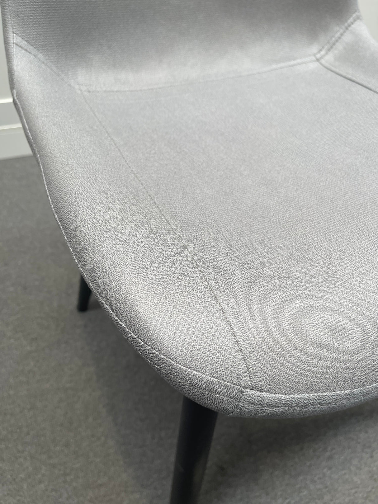 Owens Grey Chair with Black Legs