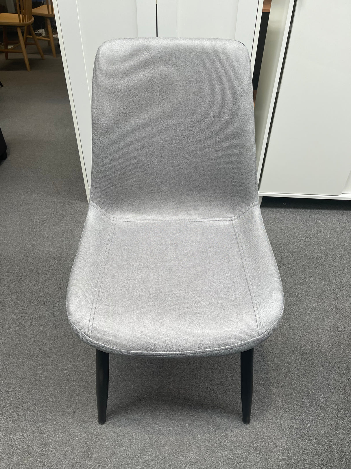 Owens Grey Chair with Black Legs