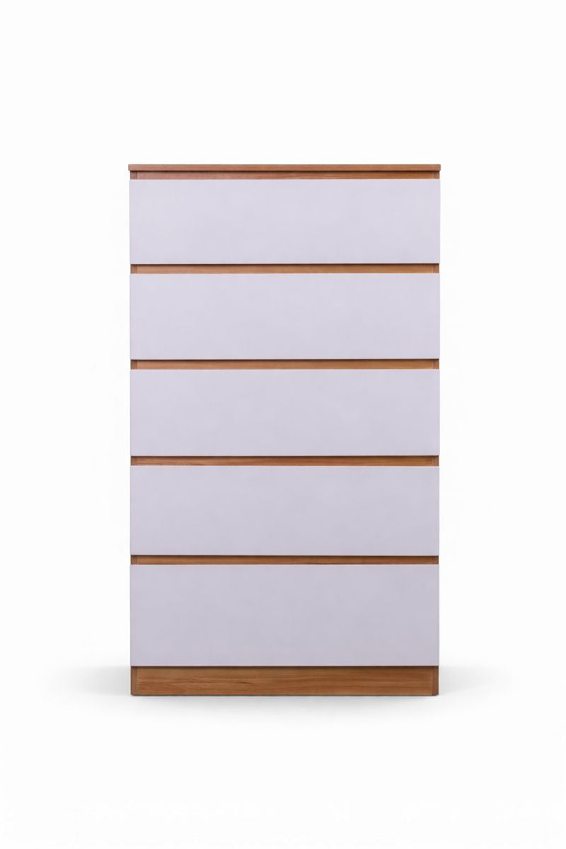 Monaco Set of 5 drawers white + oak