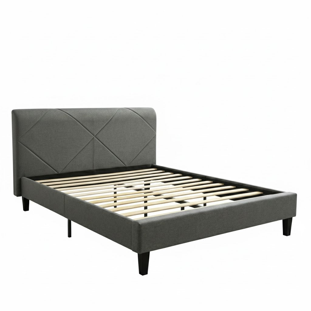 Nolan bed Frame Grey Queen