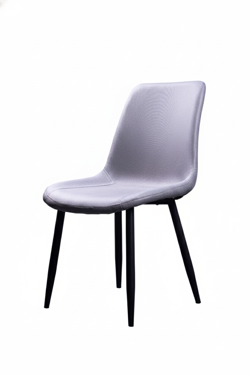 Owens Grey Chair with Black Legs