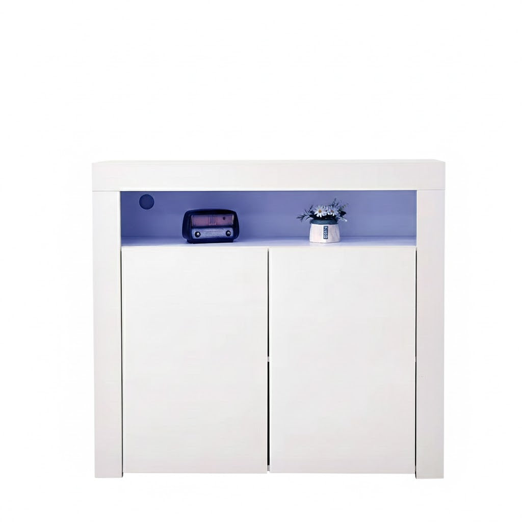 Panana' 2-door Side Cabinet with LED light (7colors)