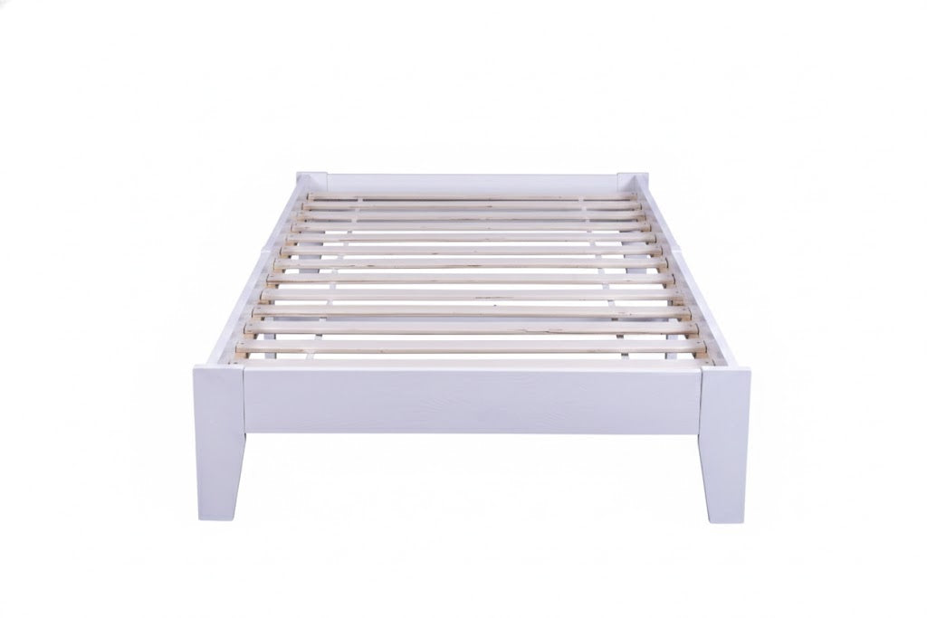 Hartland Solid Wood Bed Base White King Single