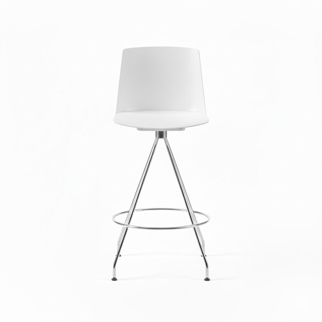 Ramsey Bar Stool With Chrome Legs