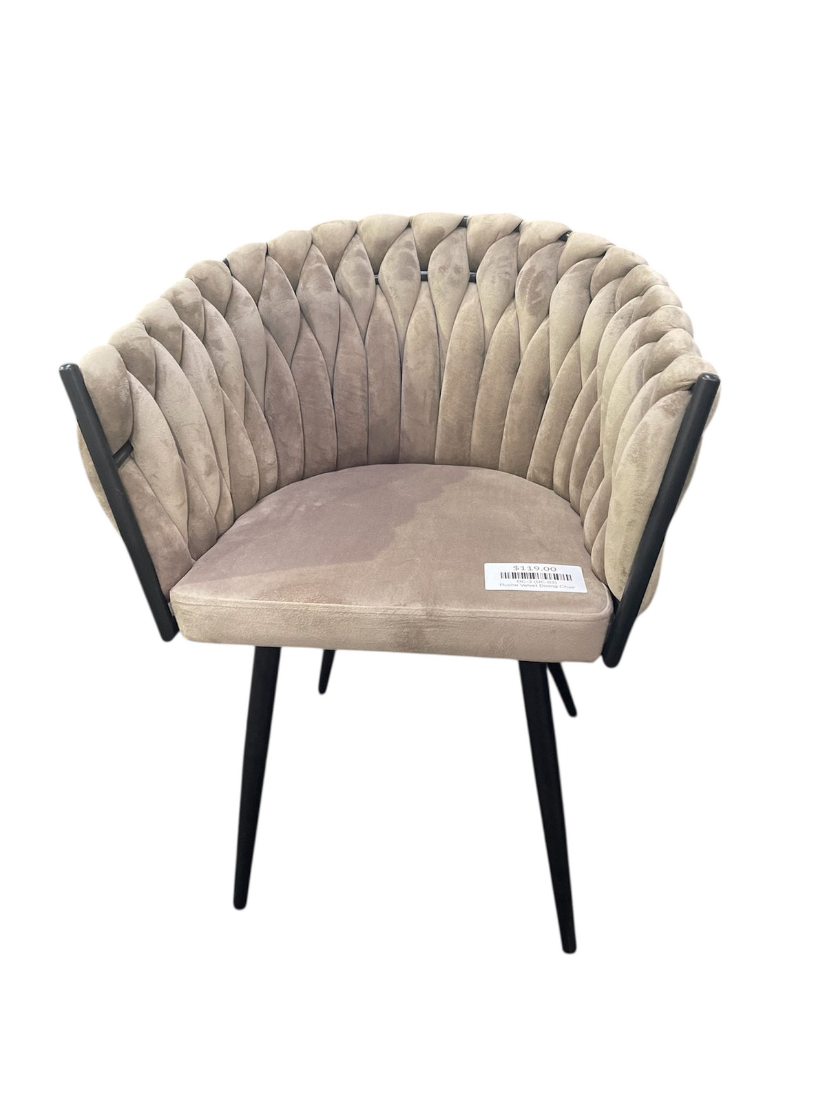 Ruche Velvet Dining Chair