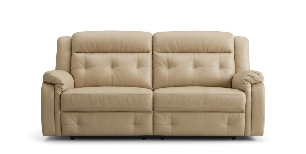 Volt Electric 2 Seater Recliner PVC Beige