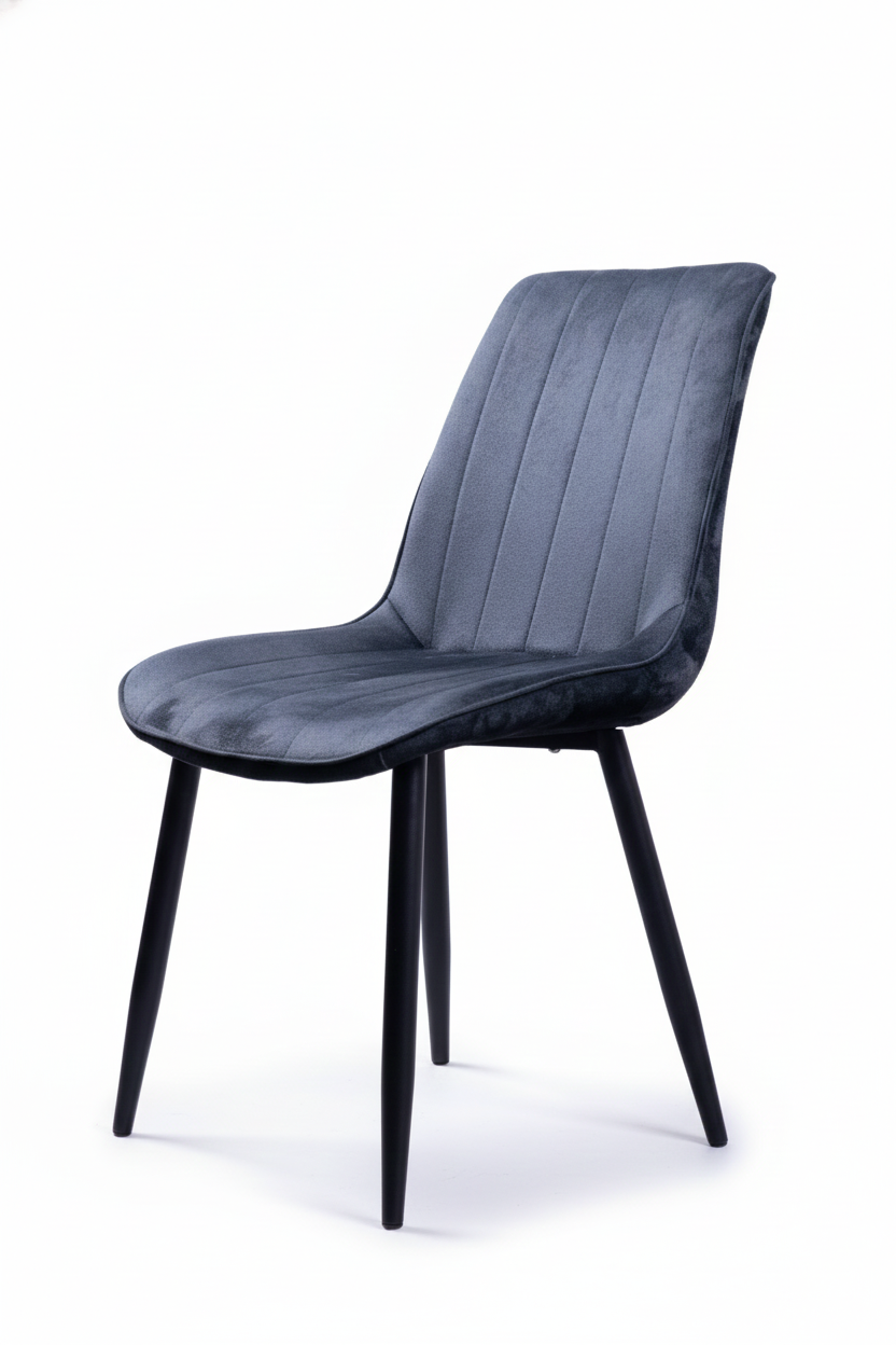 Upton Black Velvet Dining Chair