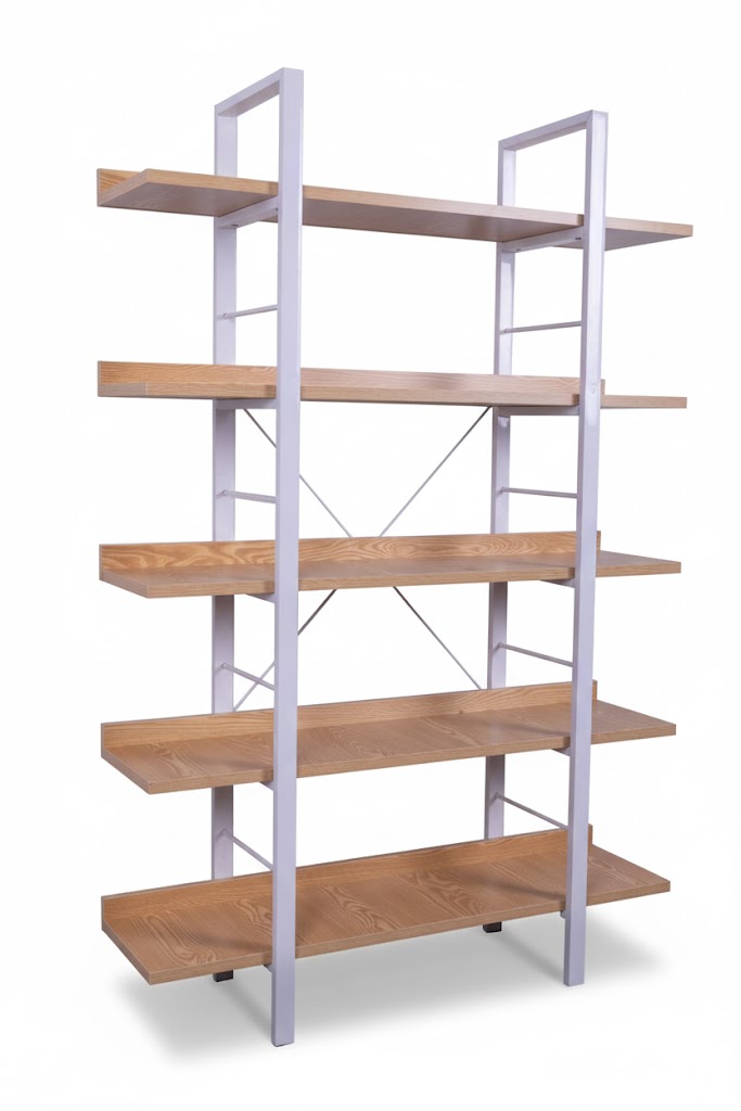 Urban Loft Bookshelf (Oak Shelfs with White legs)