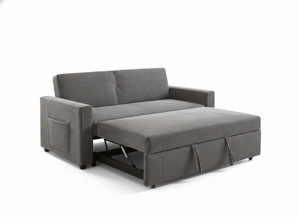 Vessev 2 Seater Sofa Bed Grey