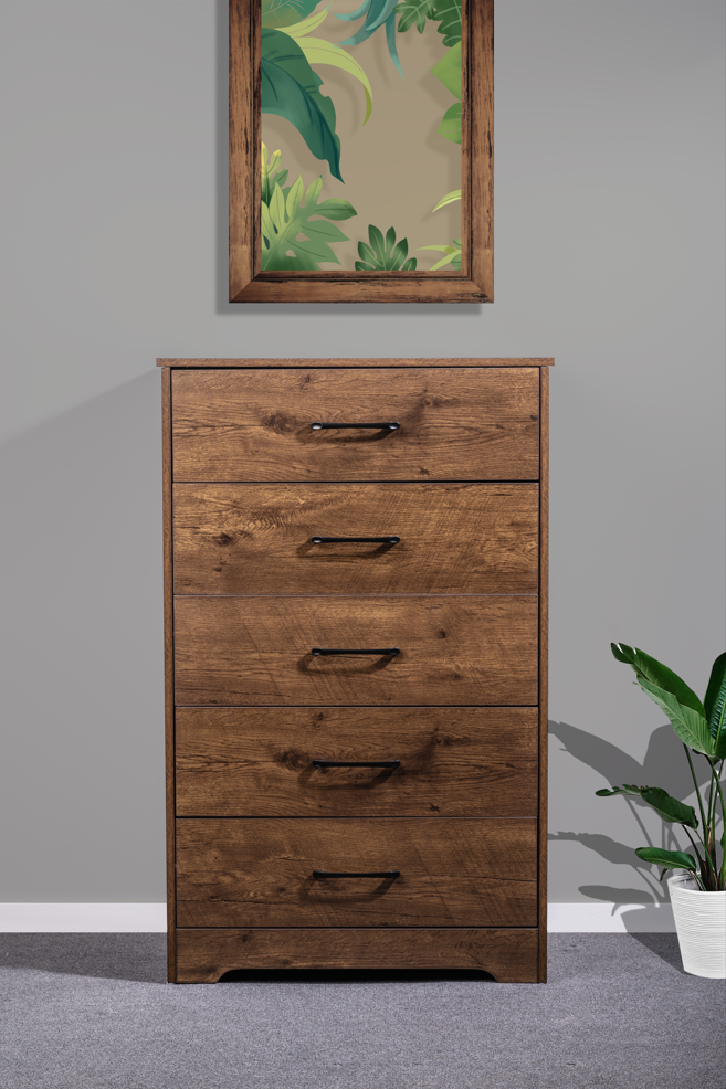 'Althea' Wallnut color Five Drawers