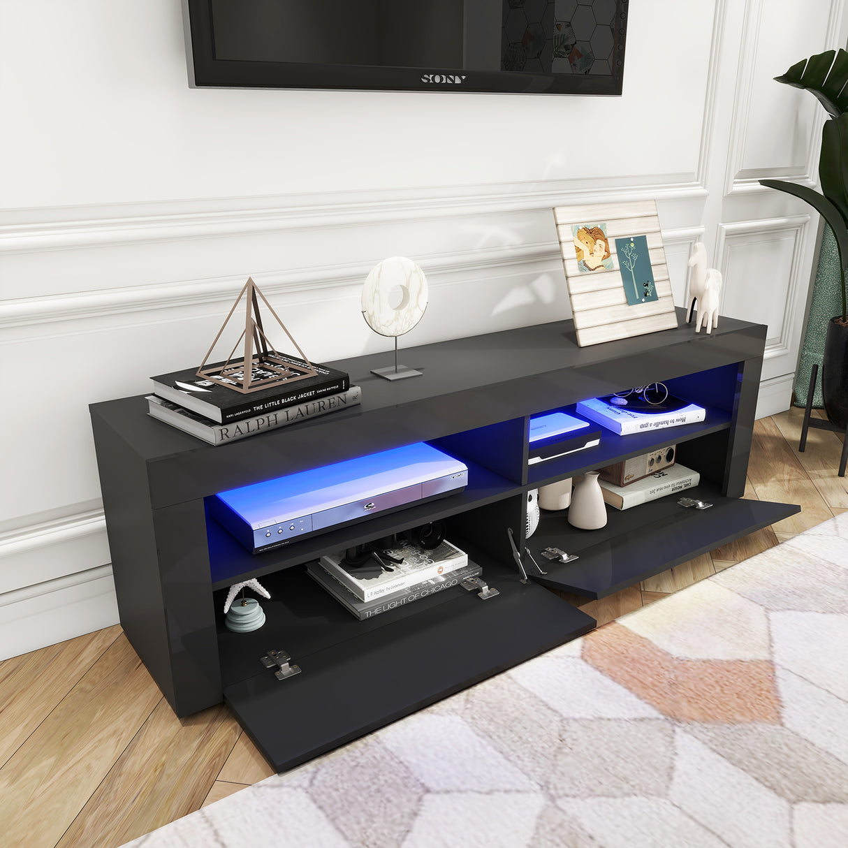 Tasman' 160Cm RGB LED TV Stand Cabinet Entertainment Unit