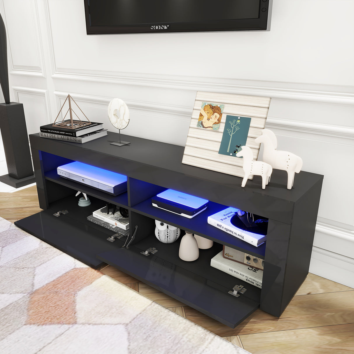 Tasman' 160Cm RGB LED TV Stand Cabinet Entertainment Unit
