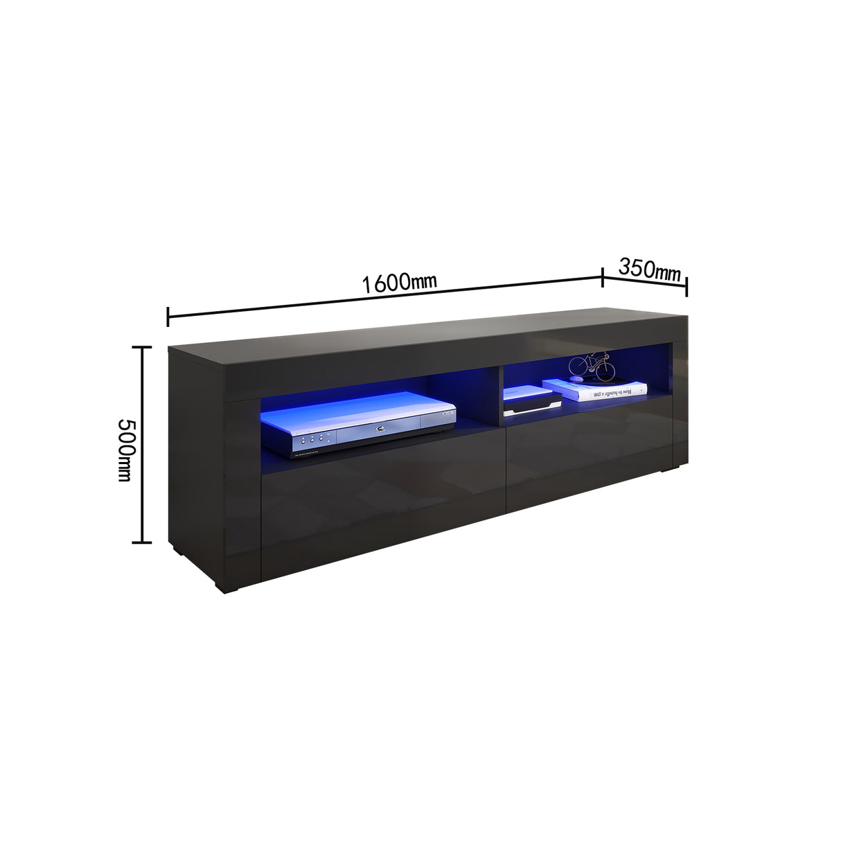 Tasman' 160Cm RGB LED TV Stand Cabinet Entertainment Unit