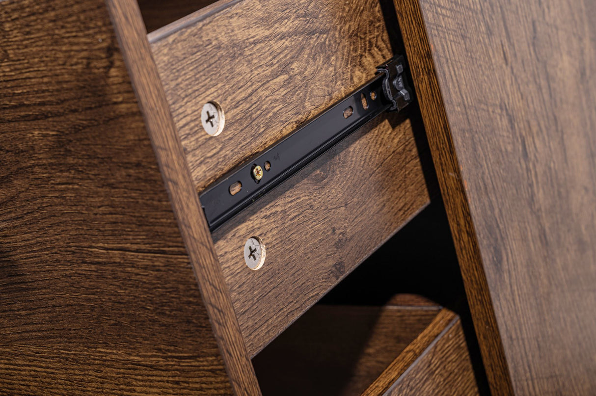 'Althea' Walnut Color BedSide Table