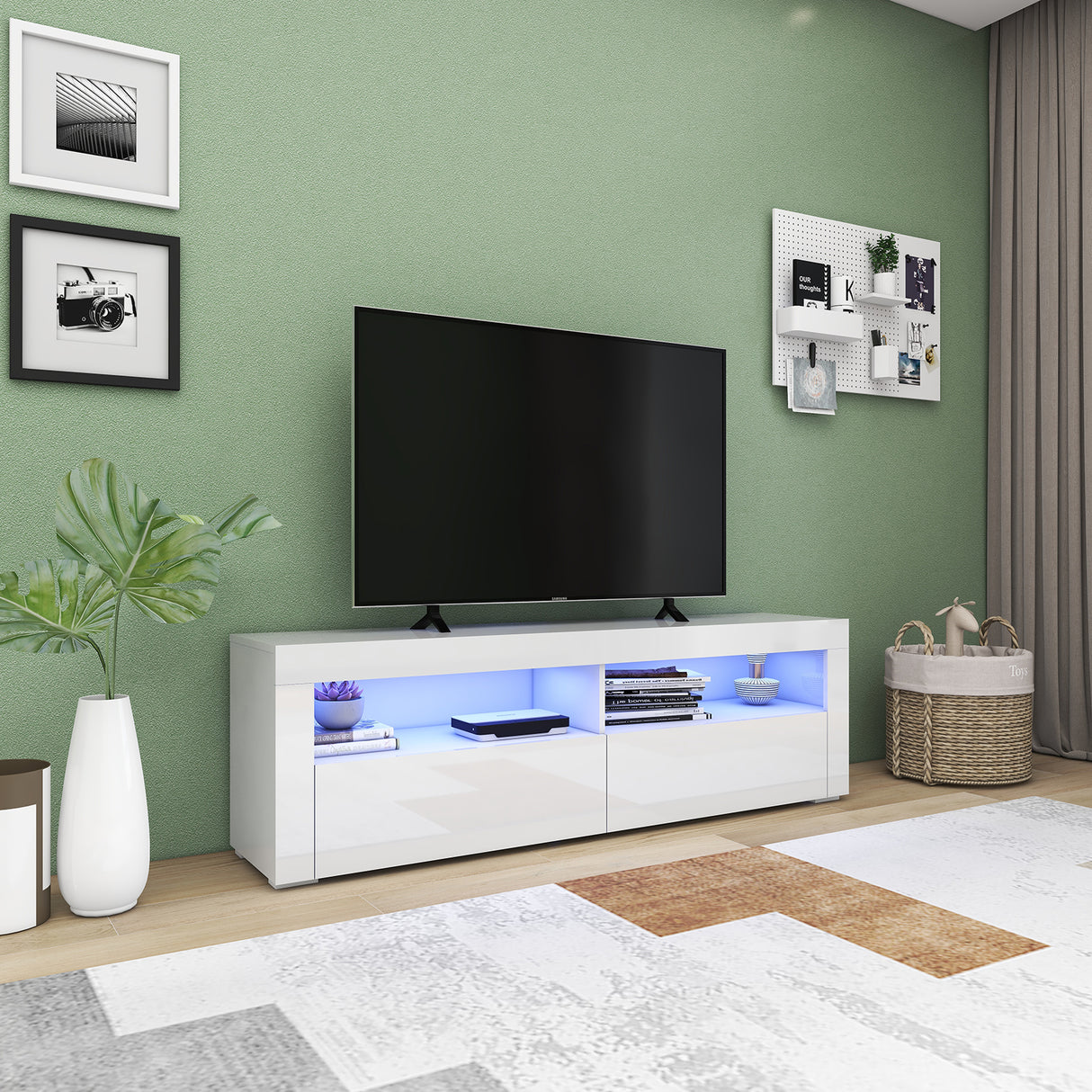 Tasman' 160Cm RGB LED TV Stand Cabinet Entertainment Unit