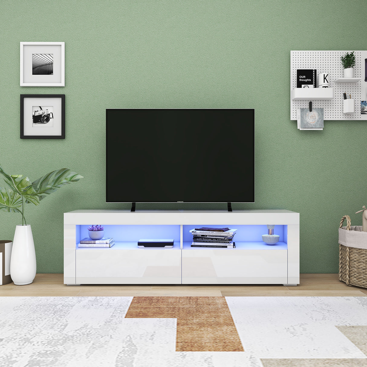 Tasman' 160Cm RGB LED TV Stand Cabinet Entertainment Unit