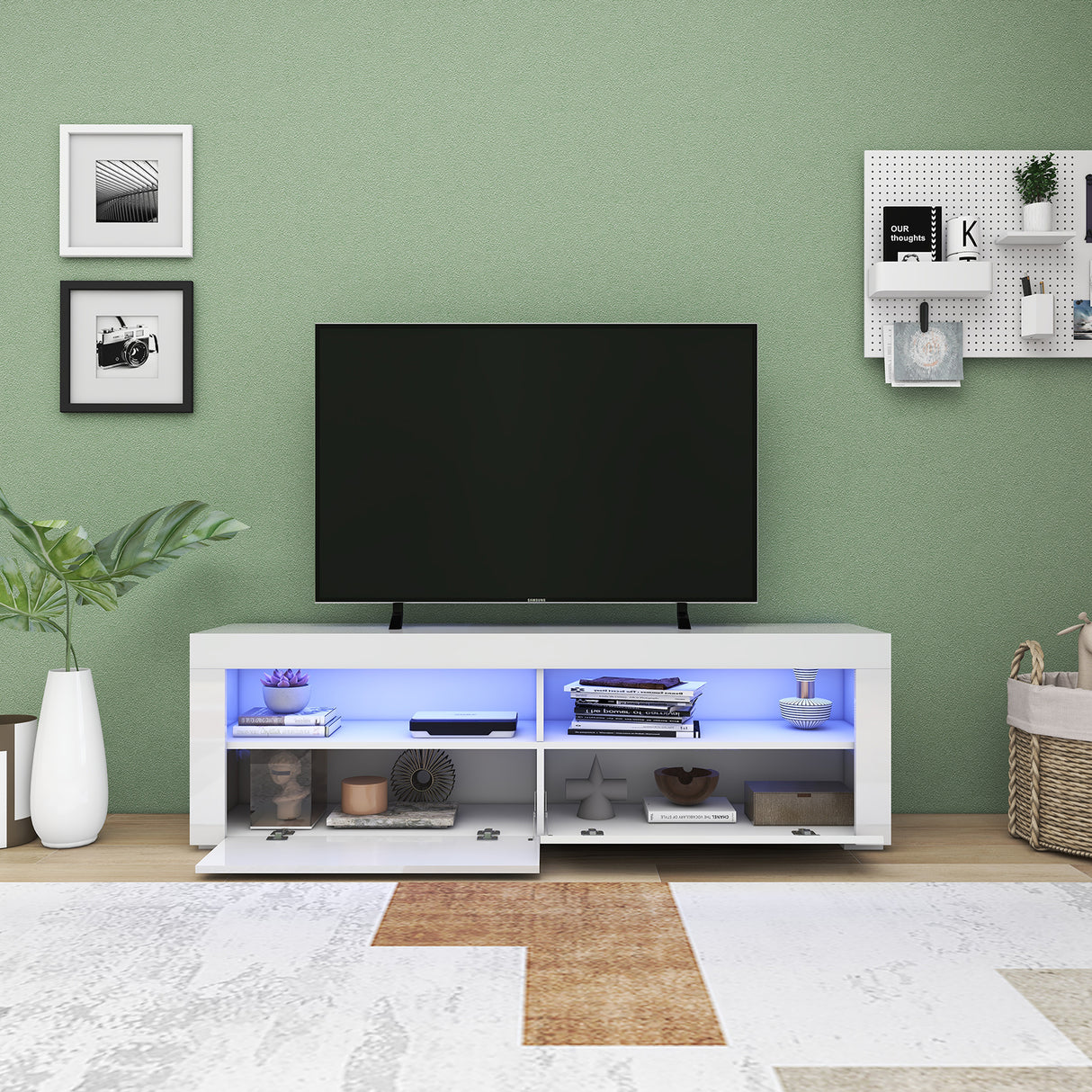 Tasman' 160Cm RGB LED TV Stand Cabinet Entertainment Unit